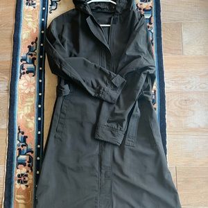Light weight parka trench coat with hoodie